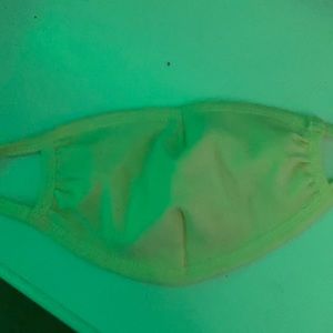 Soft yellow cloth mask